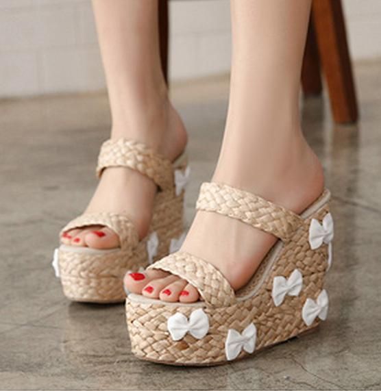 couples vs sandals lena vivi bowtie straw woven sandals slippers high couples vs sandals lena vivi bowtie straw woven sandals slippers high