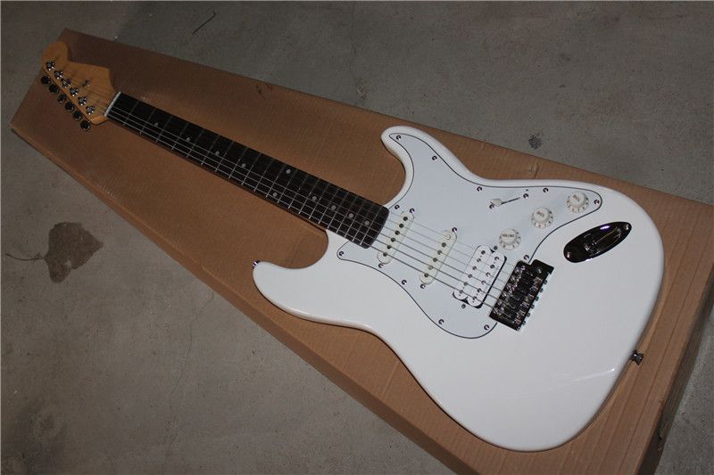 Hot Sale White Electric Guitar with Rosewood Fretboard And Maple Neck