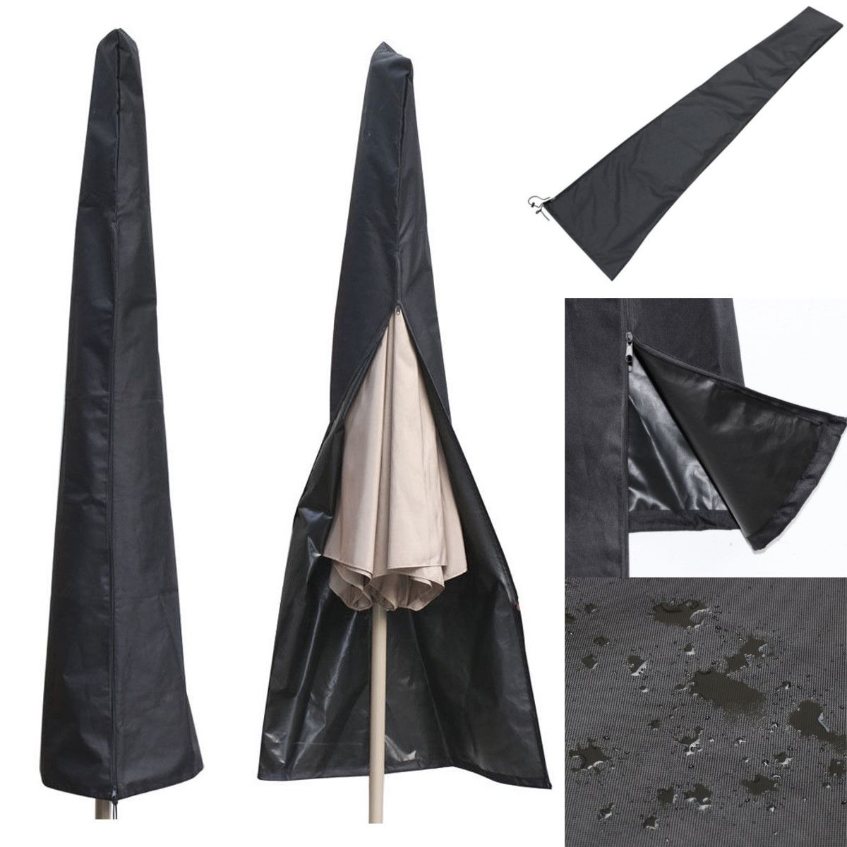 Whole 190x57x26cm Outdoor Waterproof Patio Umbrella Canopy Rain Whole 190x57x26cm Outdoor Waterproof Patio Umbrella Canopy Rain Cover Shade Protective Sunshade Sun Shelter Shed Zipper Bag Awing Bags Beach Tent