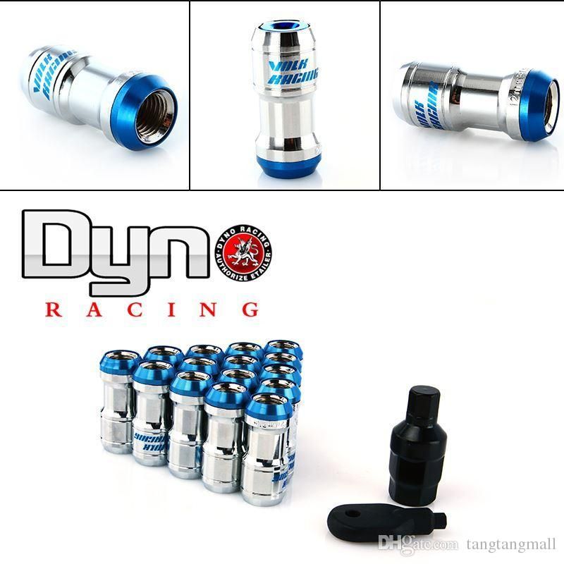 NEW VOLK Lock Racing Lug Nuts + 1 Security Key Set Red Blue Black Golden P1.25/P1.5 A3 Car