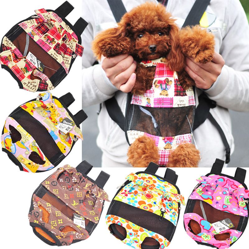 2019 Canvas Sling Bag For Dog Pet Puppy Small Dog Reversible Haversack