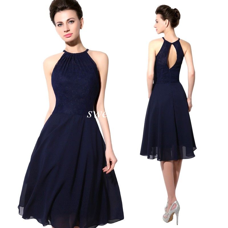 navy short cocktail dressesphoto