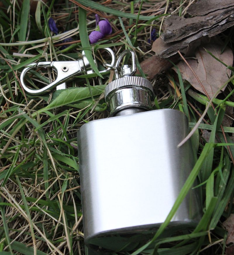 2015 1oz Party Outdoor Keychain 1oz Stainless Steel Whisky Liquor