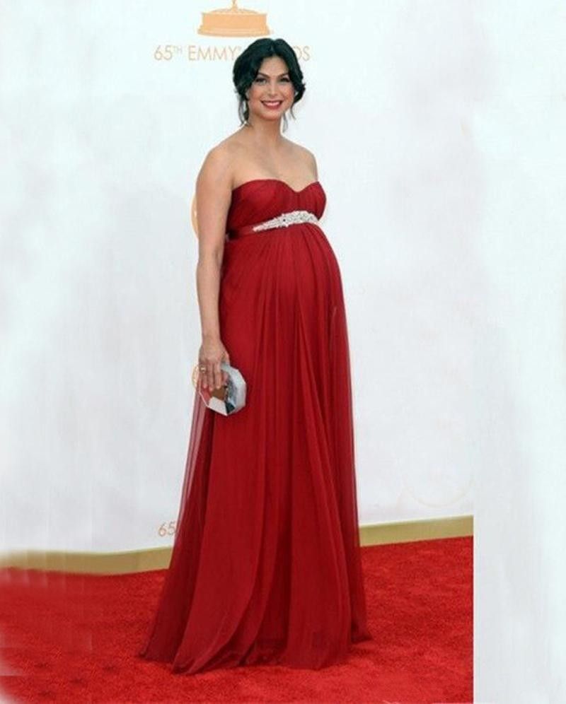 womens red evening gown