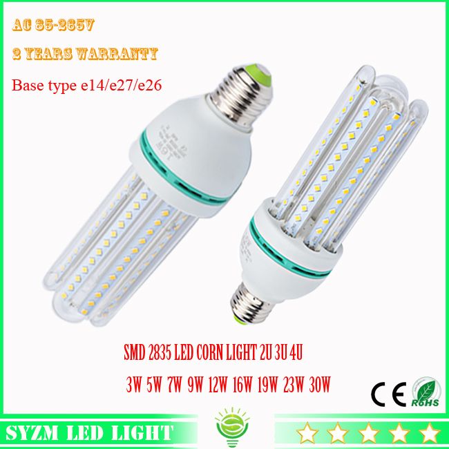 Led Bulb Light 2U 3U 4U 3W 5W 7W 9W 12W 16W 19w 23W 30w LED Corn Light