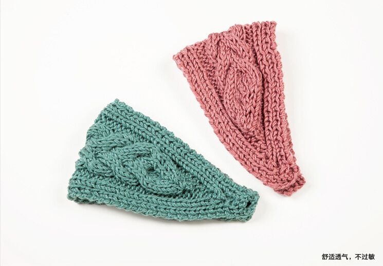 Corea del Invierno las Mujeres bandas para la cabeza Tejidas de Alta Calidad Cálida Lana Headwrap