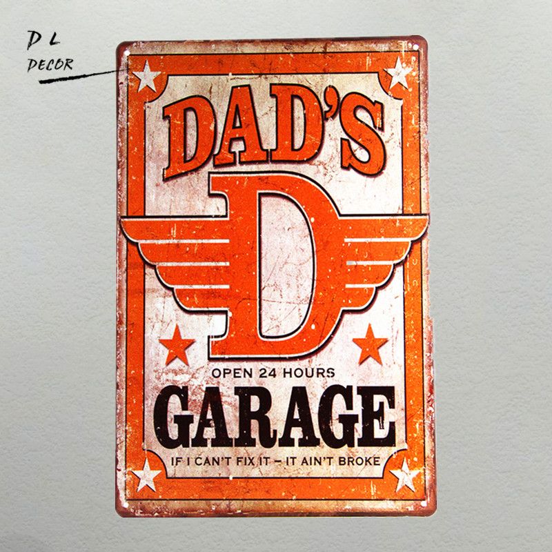 2020 Dl Vintage Home Decor Dads Garage Metal Tin Sign Art Wall Decor Funny Humorous Gifts Bar Wall Art From Tin2world1 2 52 Dhgate Com