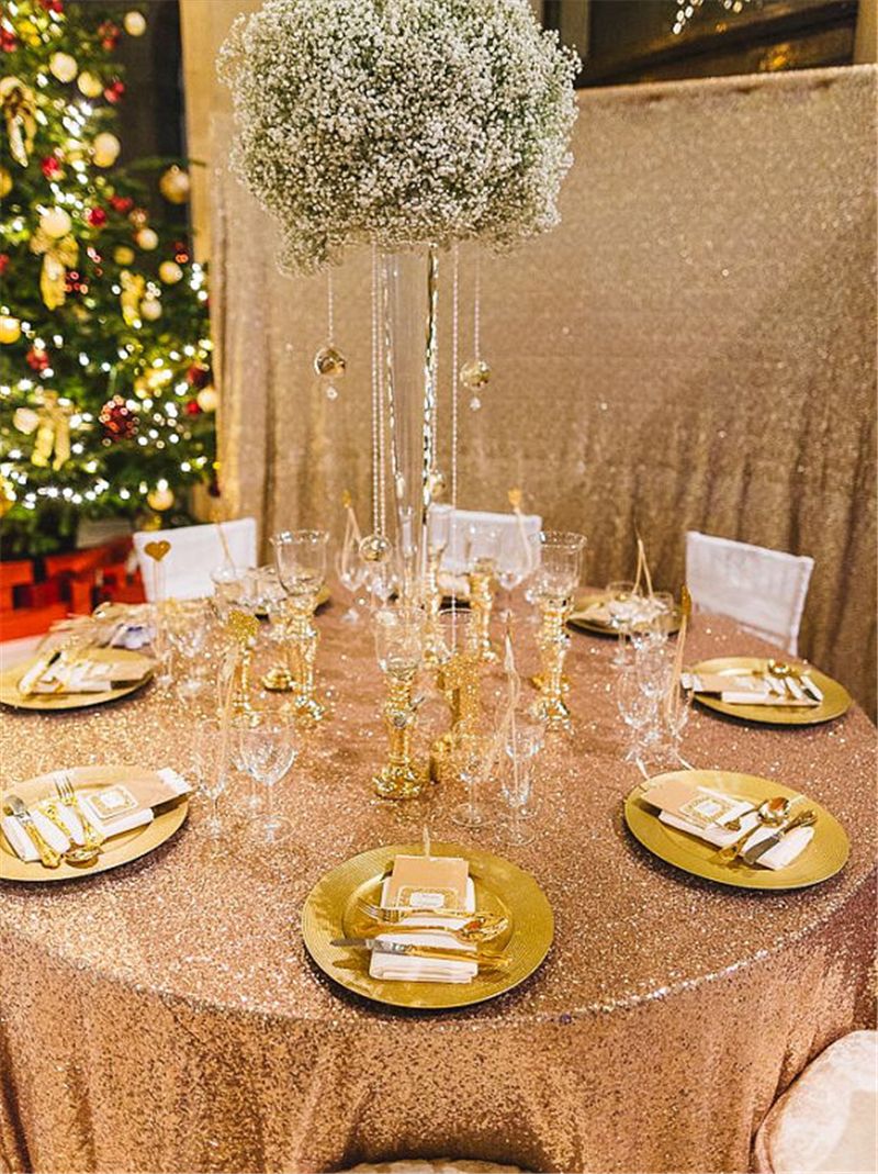 120gold Sequin Tablecloth Hot Sale Glitter Sequin Table Cloth For ... 120gold Sequin Tablecloth Hot Sale Glitter Sequin Table Cloth For ...
