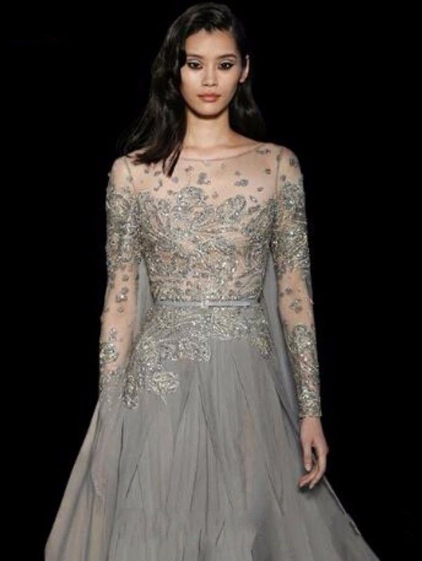 elie saab long sleeve dress