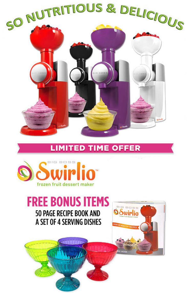 2021 Dhl 2016 Best Big Boss Swirlio Frozen Fruit Dessert Maker Ice