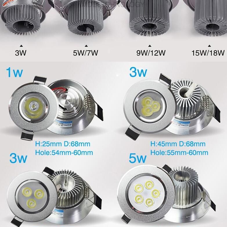 LED Downlight Ceiling 3W 4W 5W 7W 9W 12W 15W Recessed LED Light