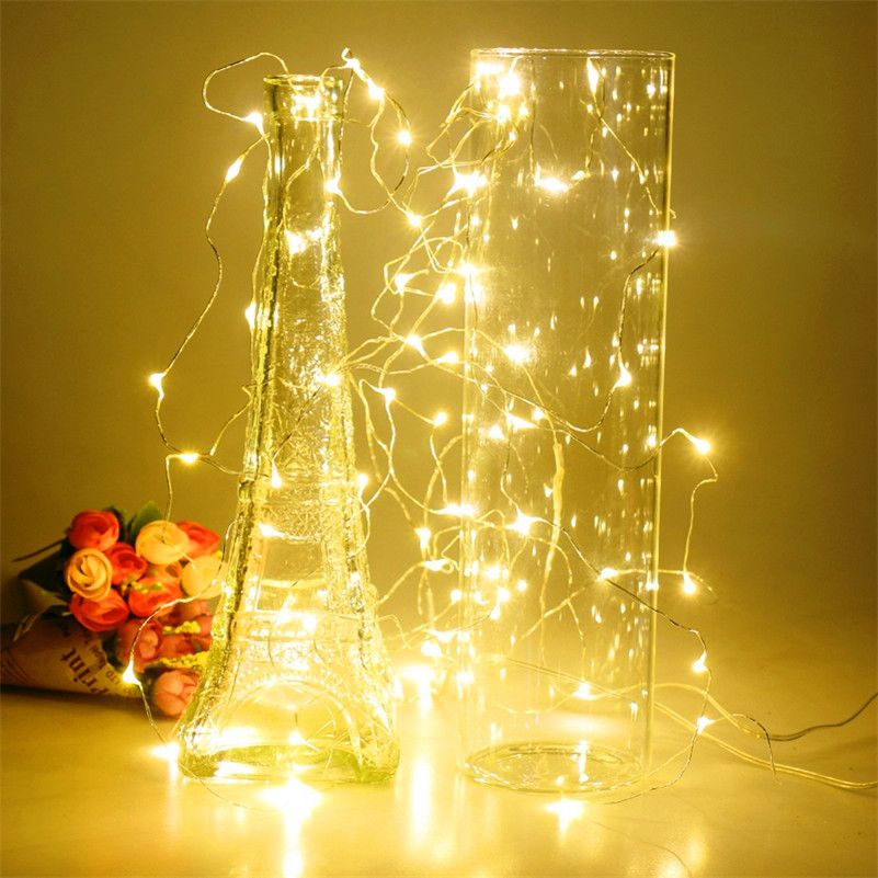 3m 30leds aa battery operated led string mini led copper wire string yellow mini christmas lights