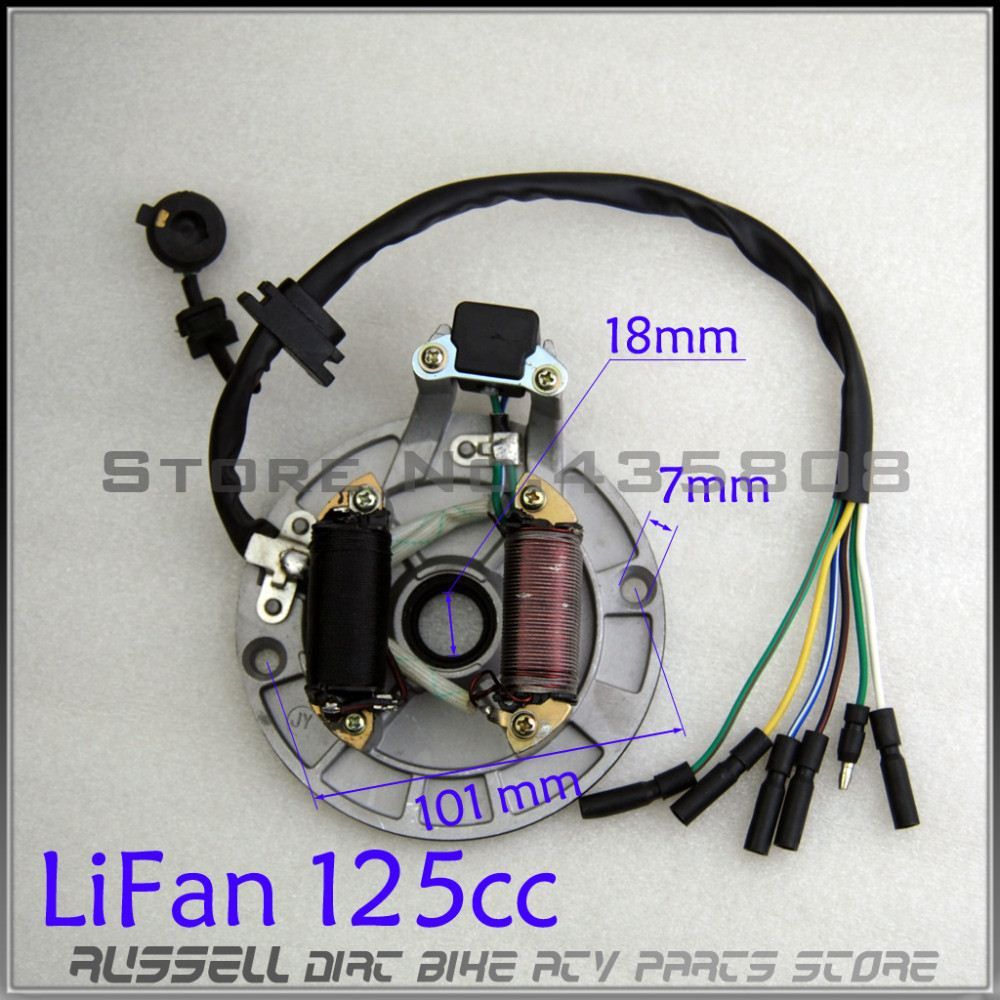 2019 LiFan 125cc Magneto Stator For Most Of 125cc Kick Start Engine