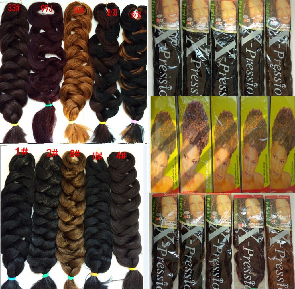 Dhl Kanekalon Jumbo Braids Xpression Braiding Hair Expression