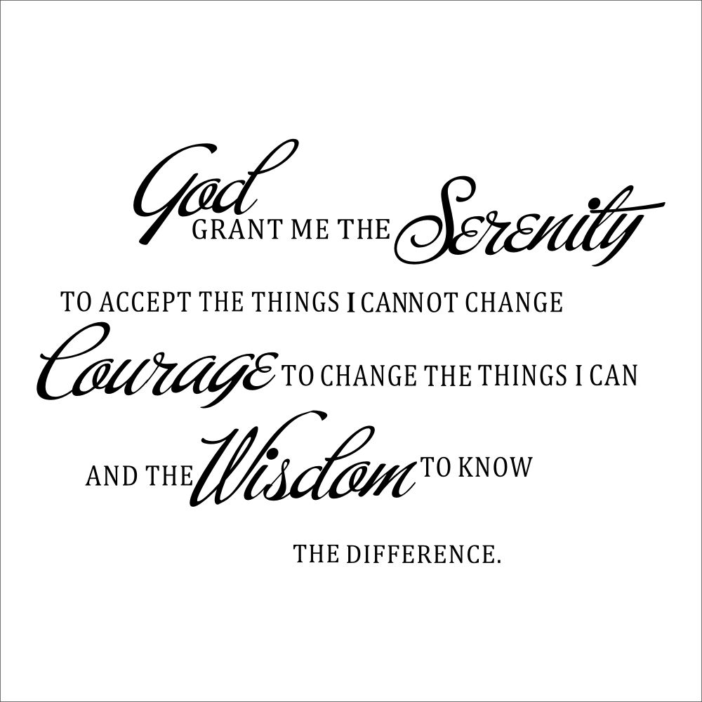 Hot God Grant Me The Serenity Prayer Bible Art Vinyl Wall
