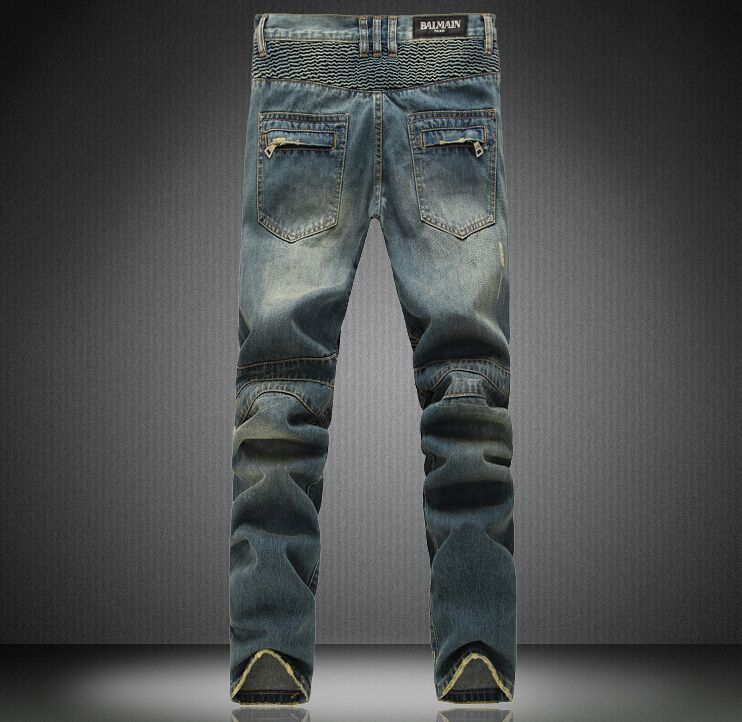 Compra Hombres Blamai BALMAIN Pantalones Vaqueros De Moda Hombre De Marca  Pantalones Calientes Rasgados Del Dril De Algodón De Los Tejanos, Hombres  Balmans Jean 909, De Lujo De Alta Calidad, Envío Libre