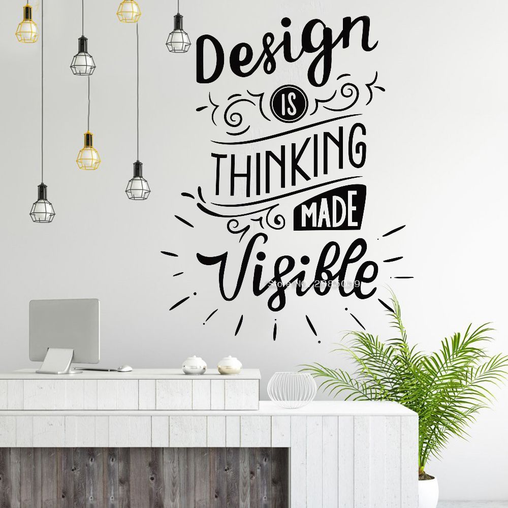Design Made Visible Office Quotes Wall Decals Office Wall Art Murals
