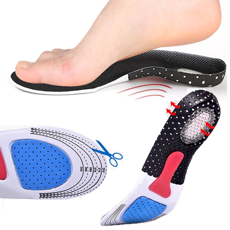 Gel Silicone Insoles Running Foot Care Insole Orthopedic Fascitis ...