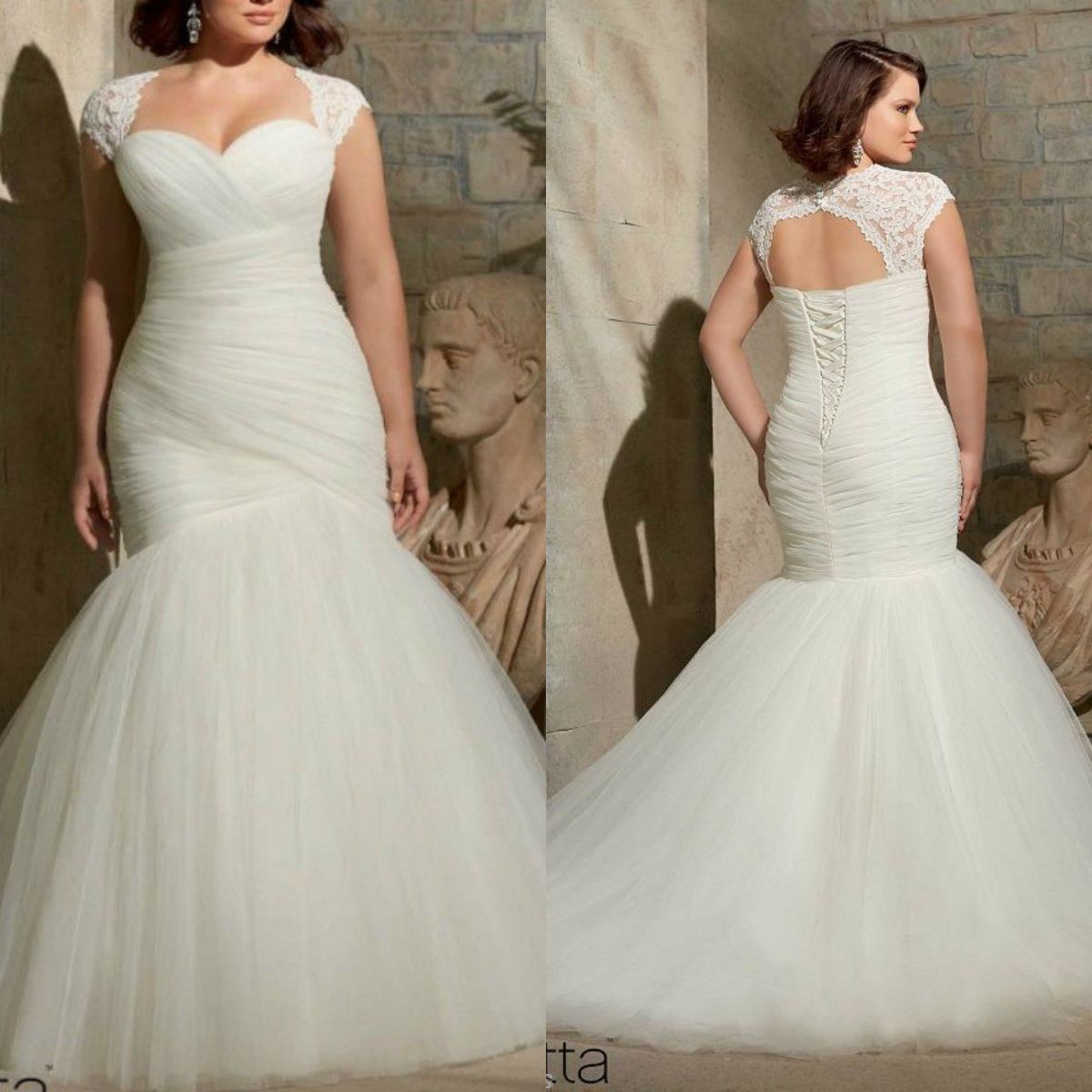 Sweetheart Cap Sleeve Wedding Dress