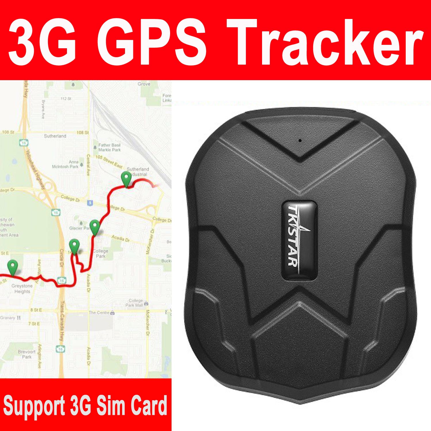 TK905 GPS Vehicle Tracker Real Time Locator 3G WCDMA Car