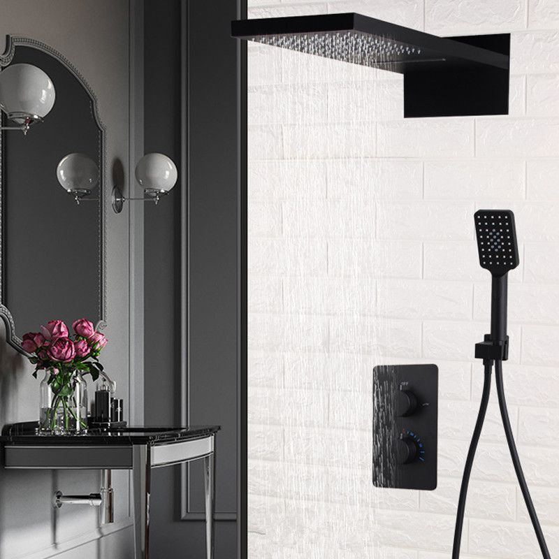 Großhandel Neue Wand Montiert Schwarz Messing Bad Thermostat Dusche