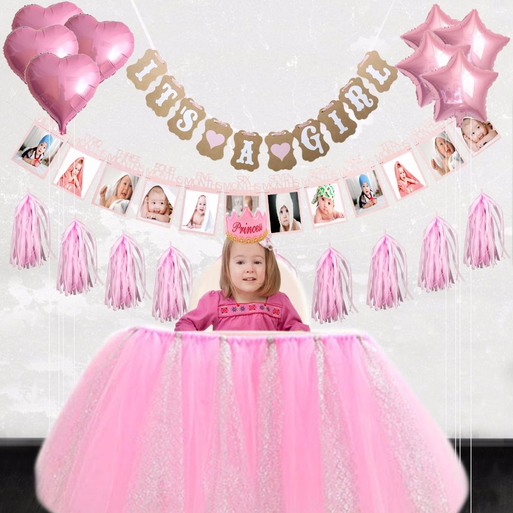 Arty Diy Decorations Its A Girl Baby Banner Baby Shower Girls