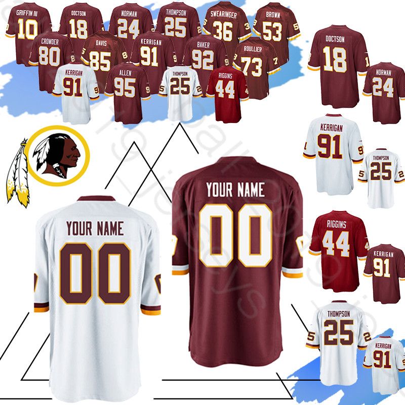 custom redskins jersey