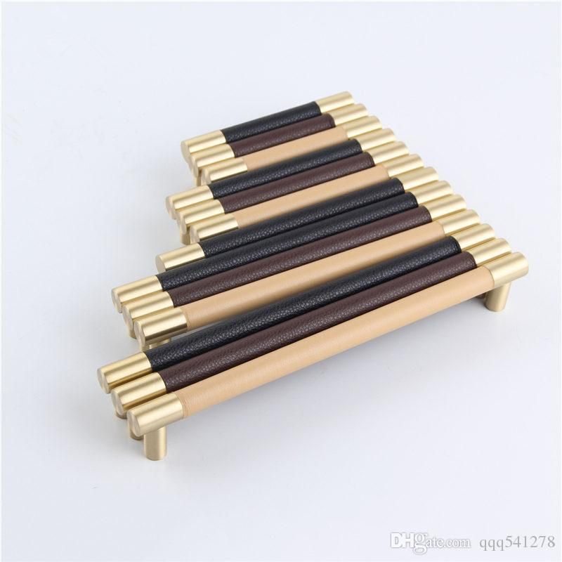Leather Furniture Handles Drawer Cabinet Knobs Kitchen Door Handle