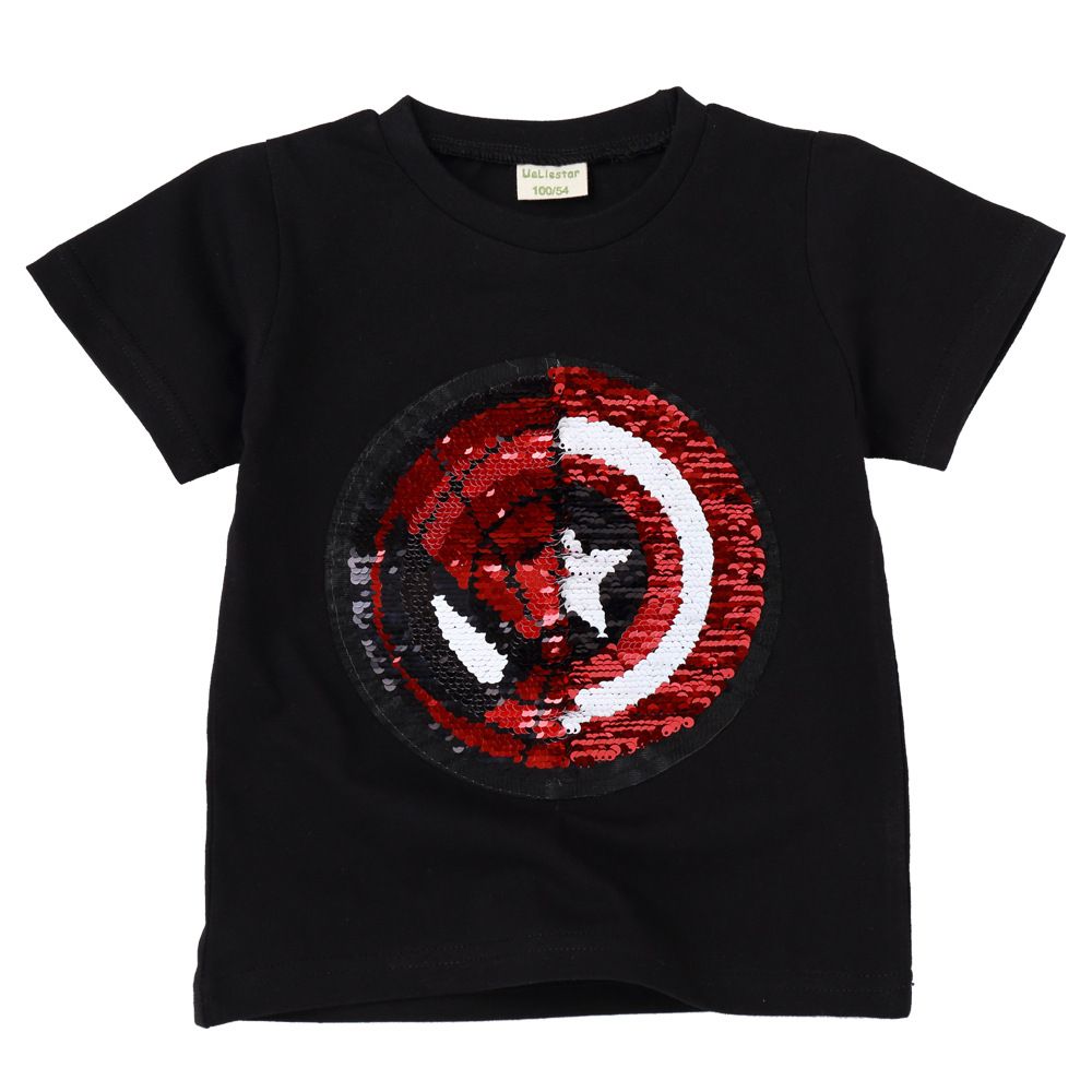 t shirt sequin reversible garcon