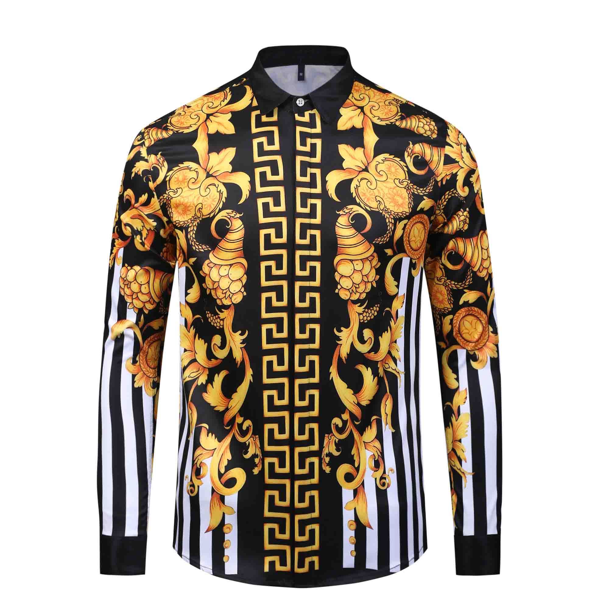 black and gold mens dress shirt