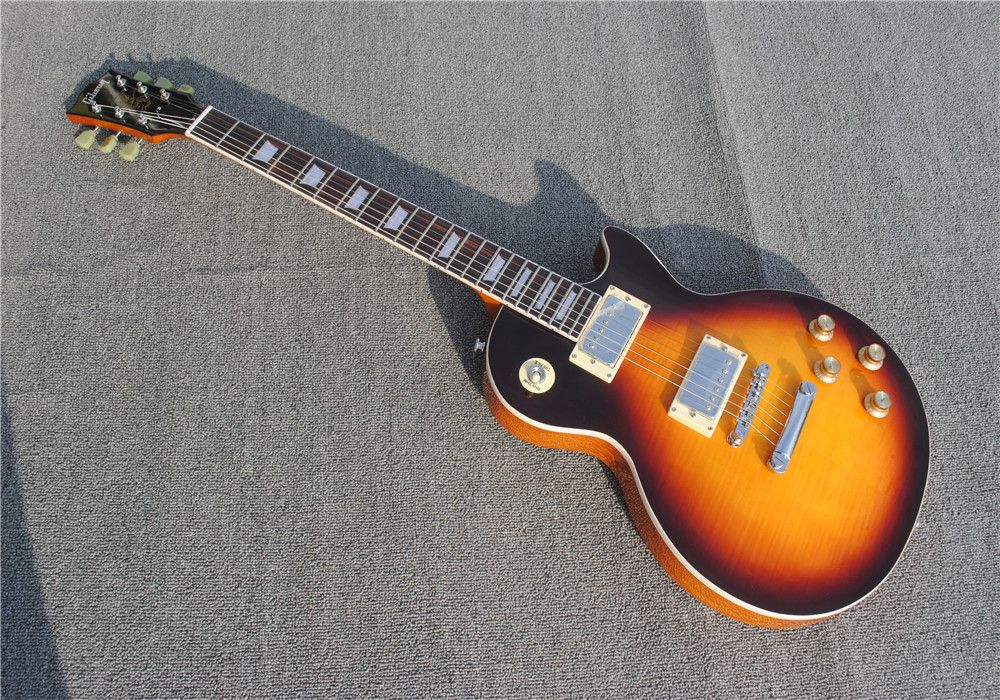 Free Shipping2019 High Quality Chinese Electric Guitar, Mahogany Body With Deadwood Veneer Top