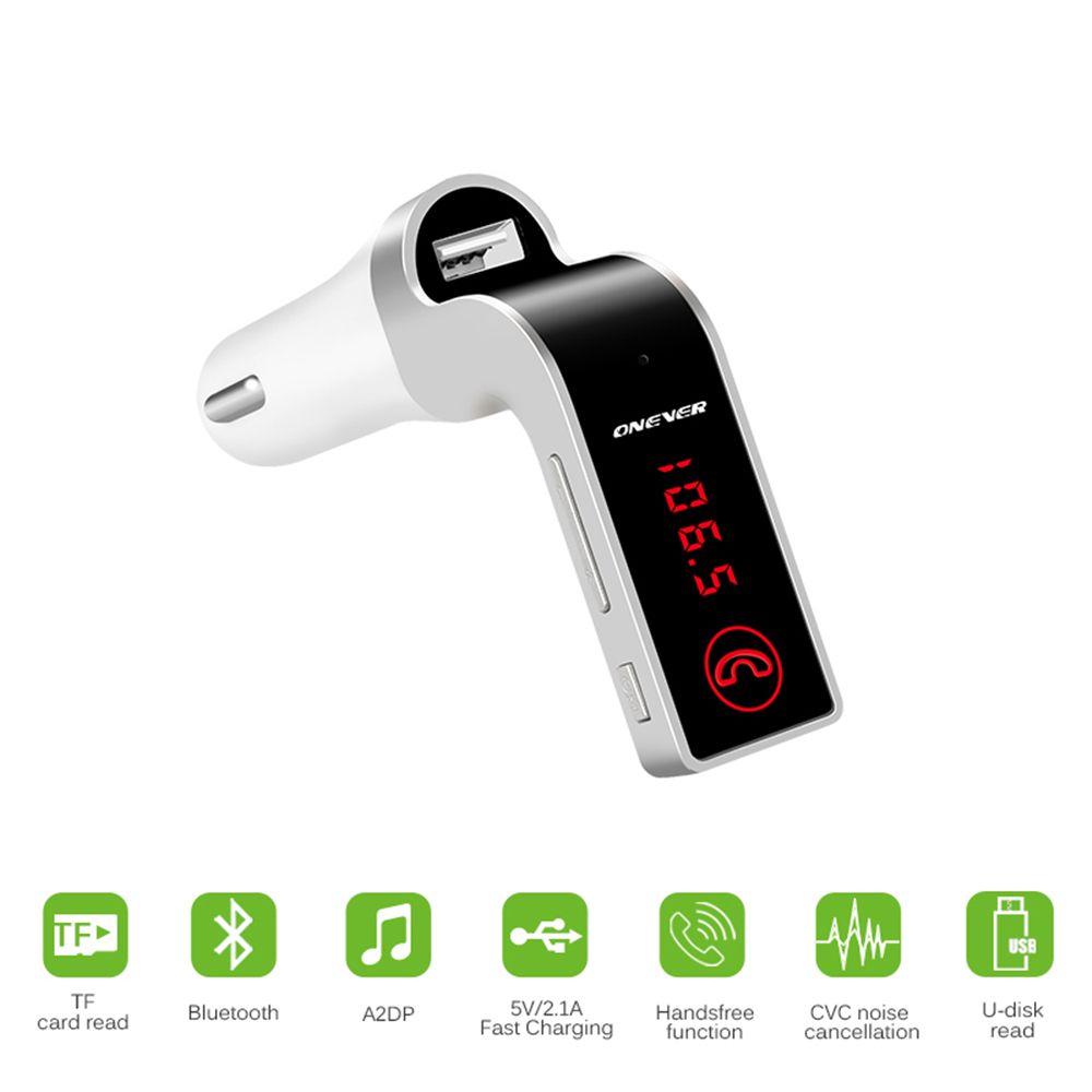 Gosear/® Transmetteur G7 Num/érique Sans Fil Bluetooth Car Kit Lecteur Mp3 Sans Fil Modulateur FM Dans La Voiture Bluetooth Receiver Soutien TF Carte de Recharge USB Et T/él/éphonie Mains Libres pour Apple Samsung Smartphone Tablet Or