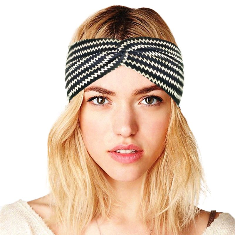 Boho Cotton Twist Headbands For Women Elastic Turban Headband