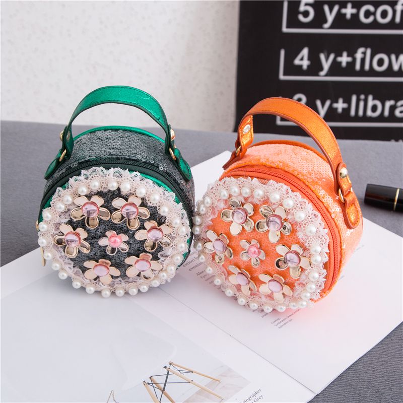Kids Handbags Fashion Girls Circular Chain Shoulder Bags Lovely