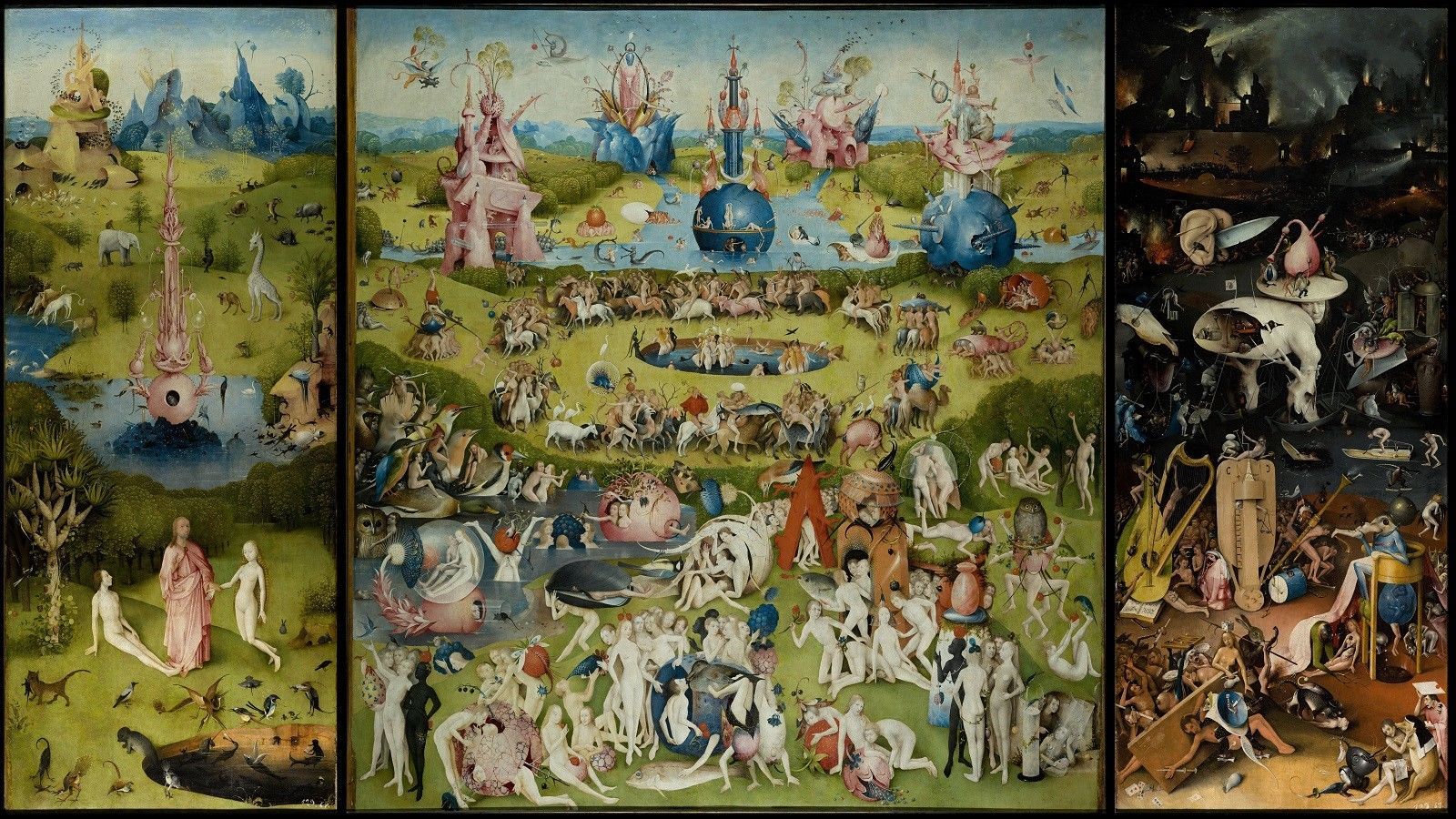 The Garden of Earthly Delights Hieronymus Bosch Decor wall Art Silk Poster 24x36inch 24x43inch