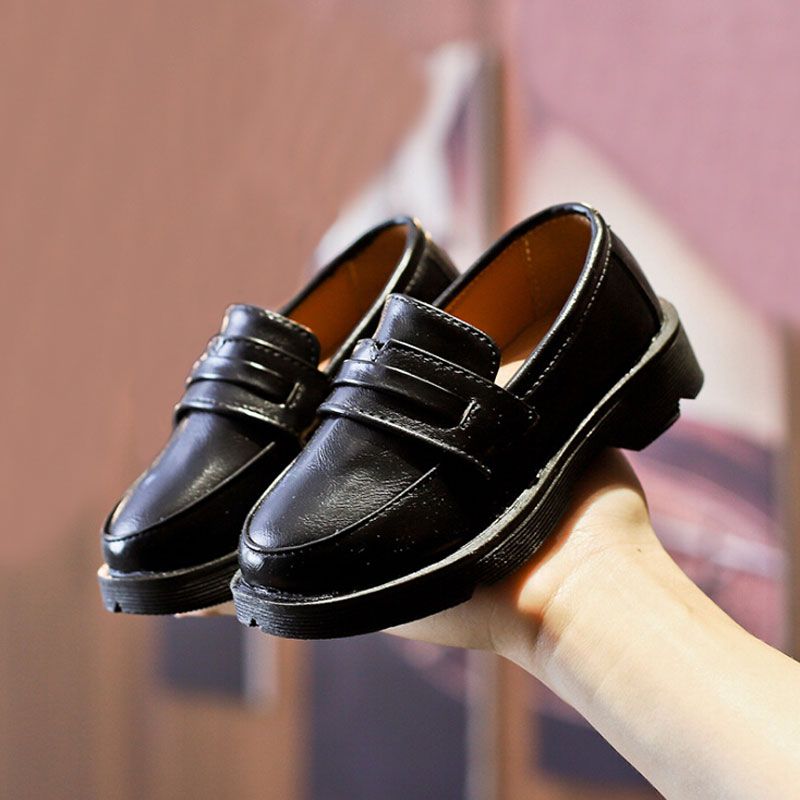 Black Leather Shoes Kids For Girl Boys Loafers 2019 Spring Children Toddler Boy Shoe Kid Casual Sneakers Brown 47