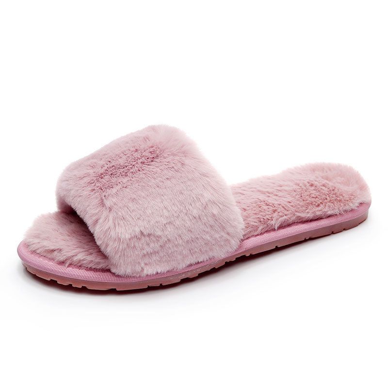 furry flip flop slippers