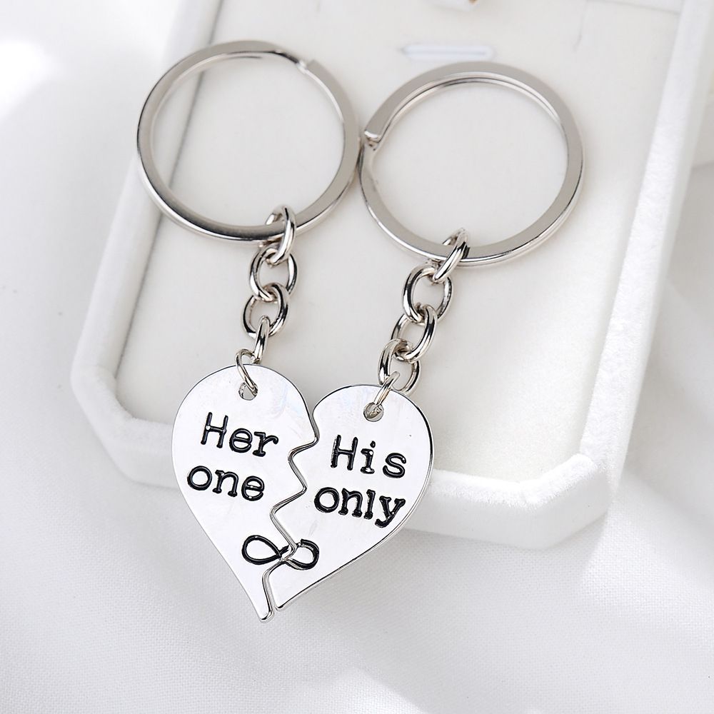Love Heart Lock Keychains For Women Men Keychain Car Key Ring Bag