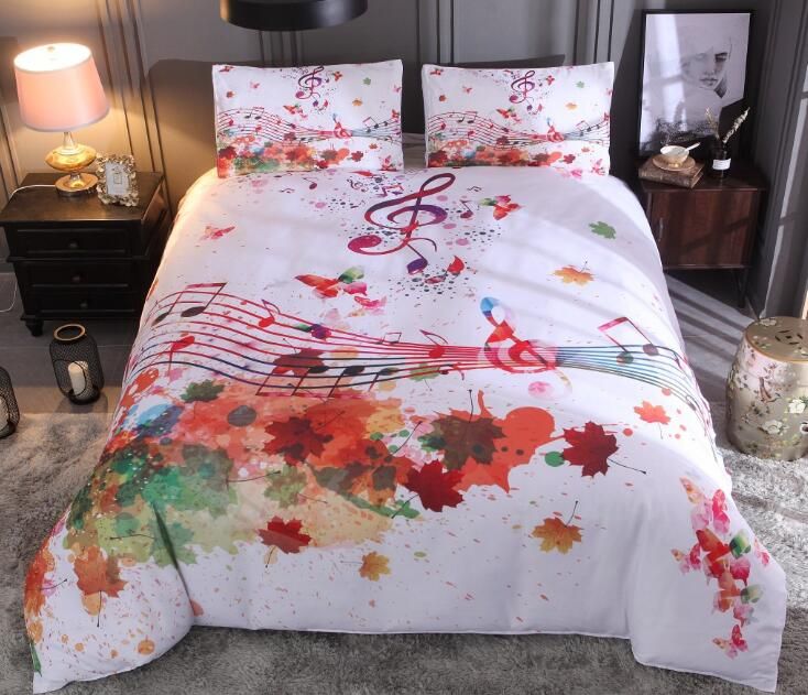 Watercolor Splash Ink Bedding Set Creative Comforter Bedding Set