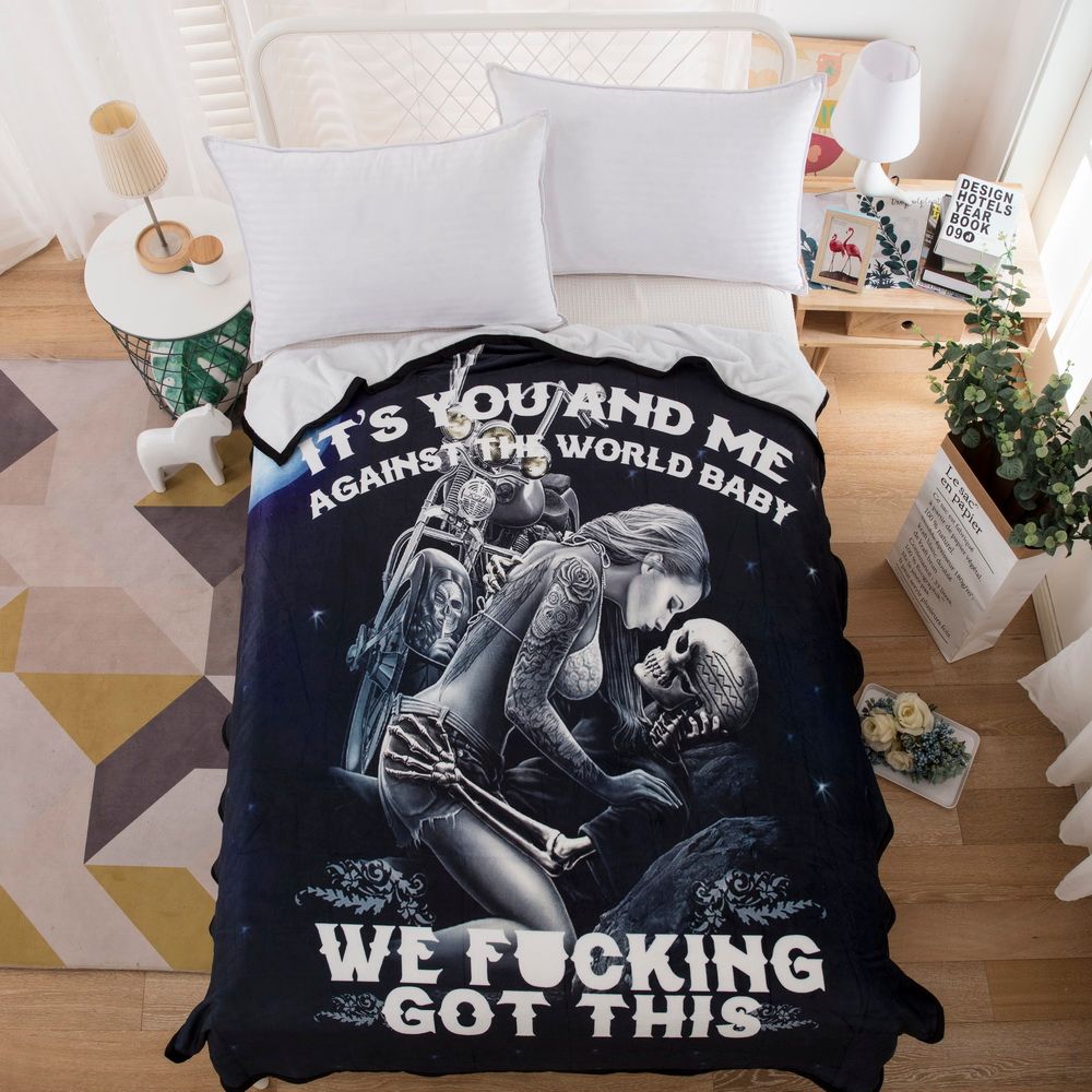 luxury skull fleece blanket