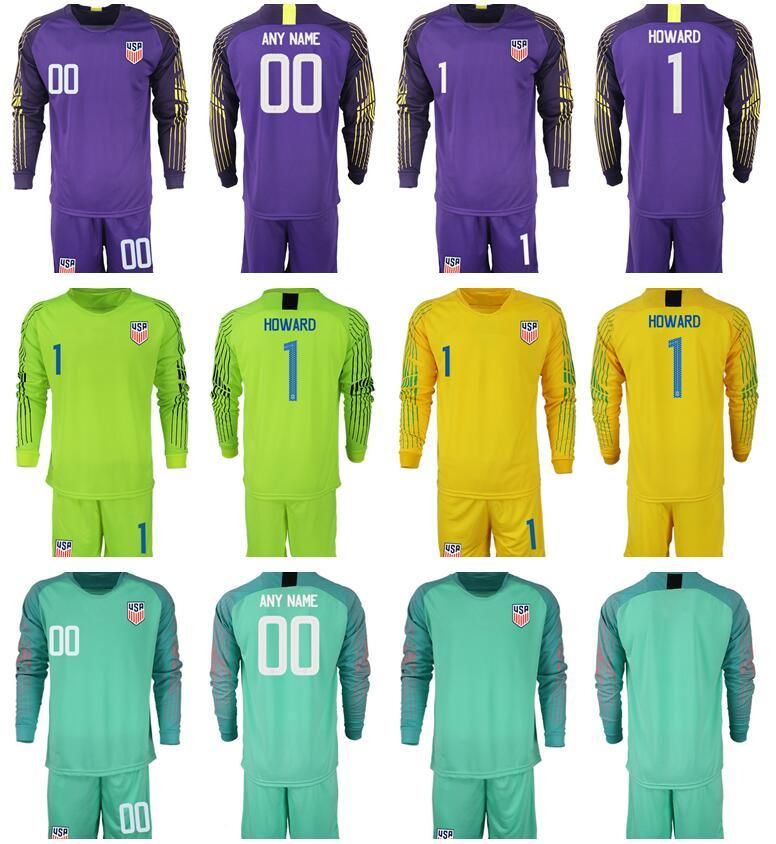 2020 Team USA Soccer Long Sleeve Jerseys Goalkeeper 1 Bill Hamid Tim