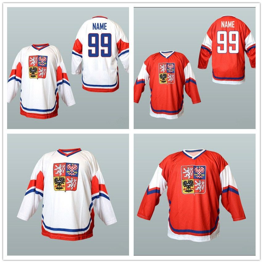 2021 Custom Men'S Team Czech Republic Jersey Ice Hockey Premier Away