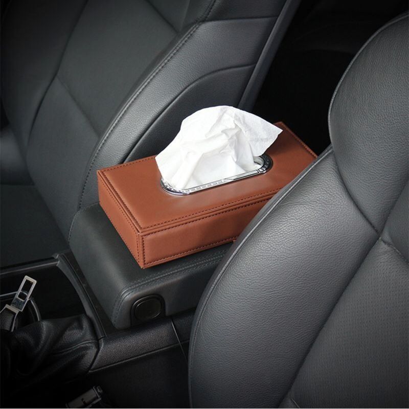 2020 Universal Car Facial Tissue Box Case Holder Metal Frame Tissue Box