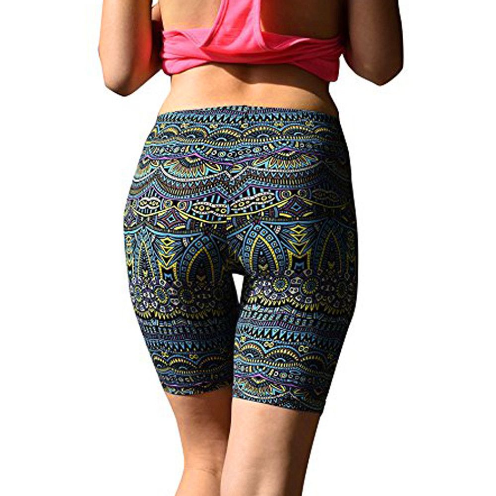 printed yoga shorts