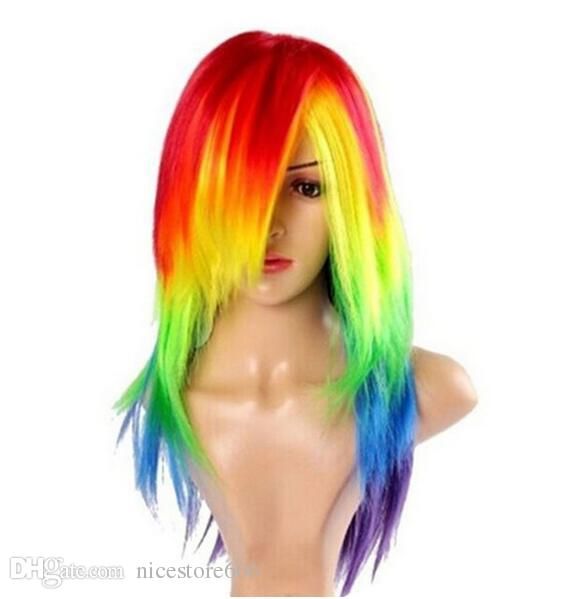 Hot New Rainbow Dash Multi Color Straight Style Little Pony Heat