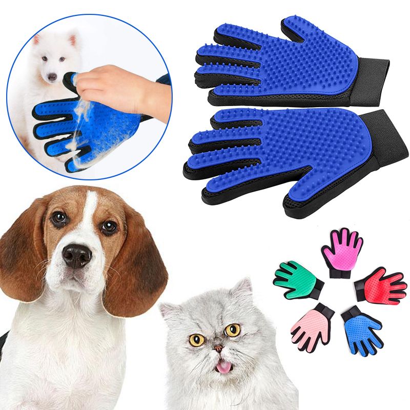 2020 Pet Glove Cat Grooming Glove Cat Hair Deshedding Brush Gloves Dog