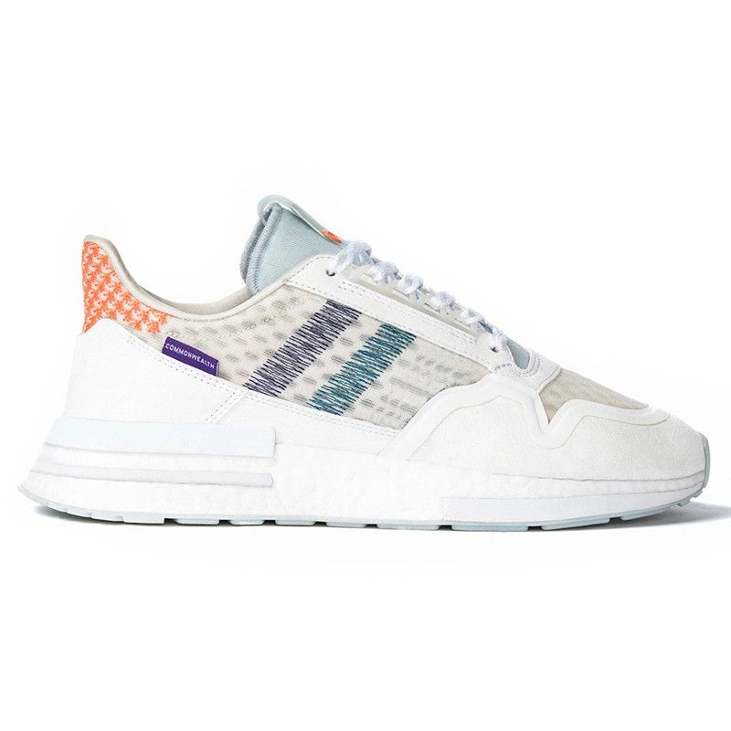 Günstige ZX 500 RM Commonwealth Boost Schuhe 2019 Neue Männer Frauen ZX500 Weiß Blau Orange Turnschuhe Größe 36 46 Günstiges Angebot Großhandel Dunkelblau Weiß Schuhe Herren