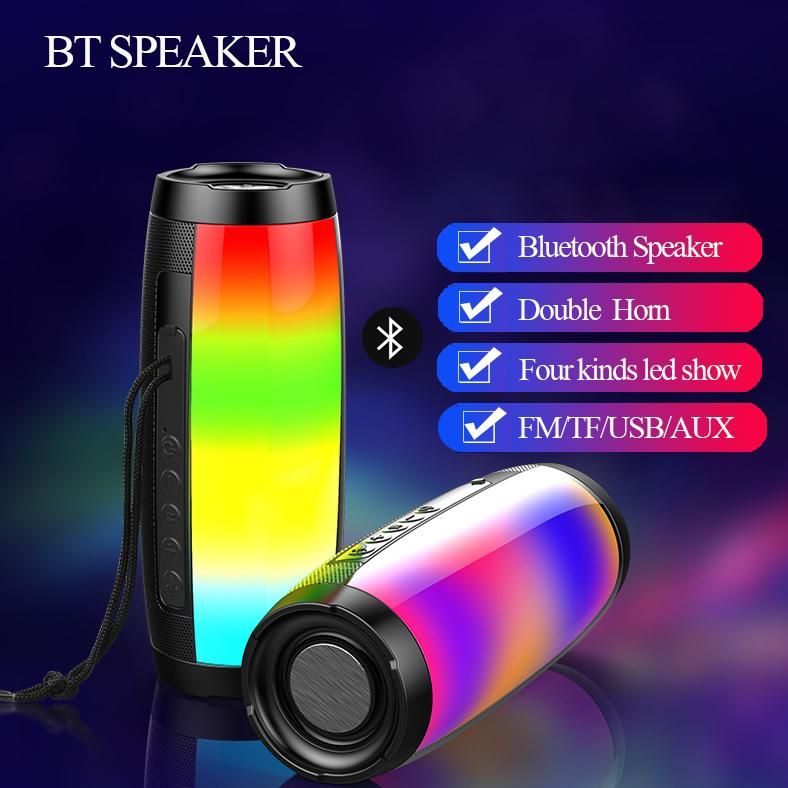 2020 TG157 Bluetooth Speaker LED Flashing Light Portable With Rope Outdoor Loundspeaker Stereo