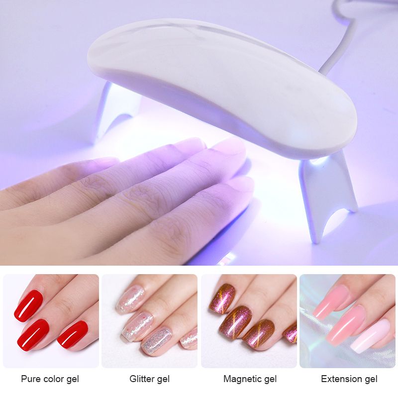 6w Uv Led Lamp Nail Dryer Portable Usb Cable Home Use Gel Polish Mini Tool