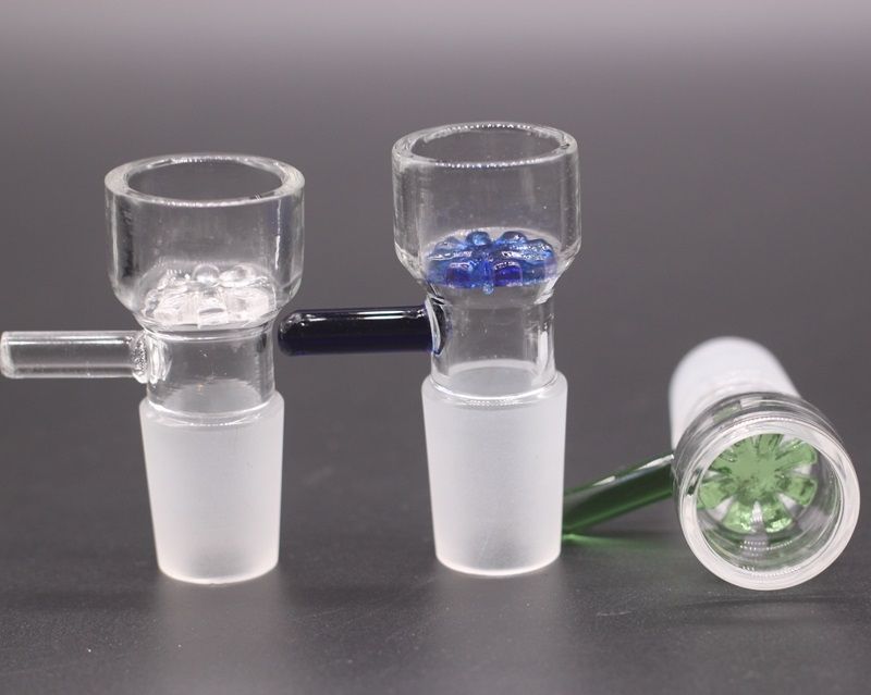 2020 Glass Bowls For Bongs 14mm 18mm Male Green Blue Thick Clear Glass